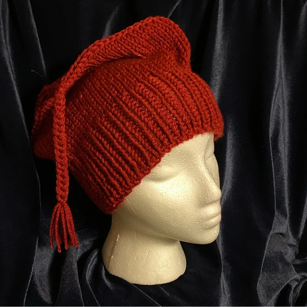 Red Hand Knit RESIST Hat - one size fits all